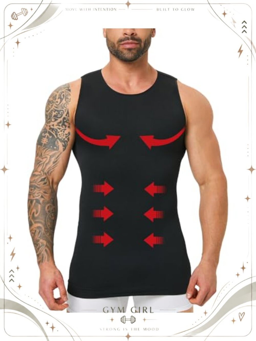 Men's Seamless Compression Tank Top Shapewear Slimming Undershirt